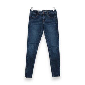 AE Low Rise Dark Wash Super Stretch Jeggings Size 8L